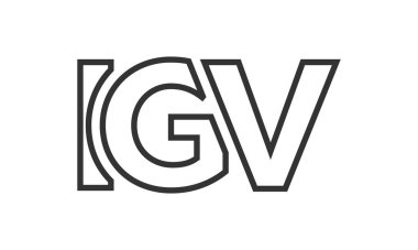 IGV logo tasarım şablonu güçlü ve modern kalın metin ile. Basit ve minimal tipografi içeren ilk tabanlı vektör logosu. Modayı takip eden şirket kimliği markalar için ideal..