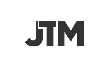 Güçlü ve modern kalın metinli JTM logo tasarım şablonu. Basit ve minimal tipografi içeren ilk tabanlı vektör logosu. Modayı takip eden şirket kimliği markalar için ideal..