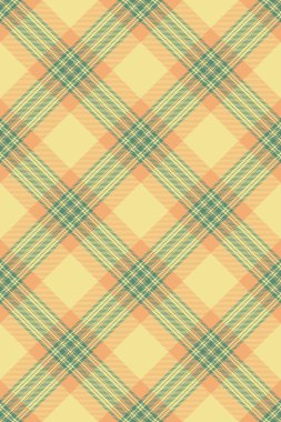 Şeftali rengi ve adaçayı yeşili, zarif pastel ekose desenli. Tekstil tasarımı, web sitesi geçmişi veya ambalaj için mükemmel.