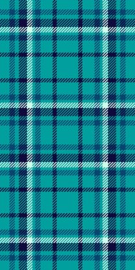 Canlı deniz mavisi ve ekose desenli. Tekstil tasarımı, moda ve web sitesi geçmişi için mükemmel.