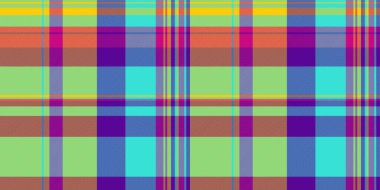 Canlı, çok renkli ekose desenli. Tekstil tasarımı, web geçmişi ya da moda projeleri için mükemmel. Bu neşeli, geometrik doku enerji ve iyimserliği çağrıştırıyor..