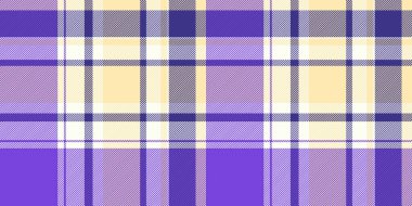 Canlı mor ve pastel sarı ekose desenli. Tekstil tasarımı, moda, web sitesi geçmişi ve hatıra defteri için mükemmel..