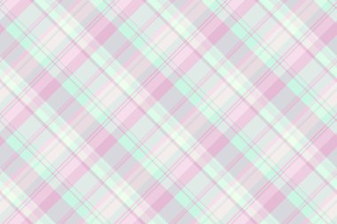 Hassas pastel ekose desenli pembe, nane yeşili ve gri. Arkaplan, tekstil veya web sitesi tasarımı için mükemmel.