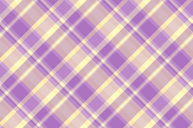 Zarif pastel ekose desenli yumuşak mor ve sarı renkler. Tekstil tasarımı, web sitesi geçmişi veya el işi projeleri için mükemmel.