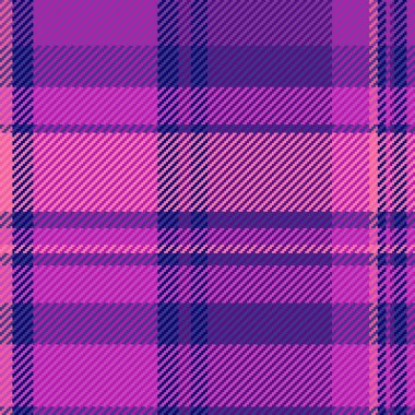 Canlı pembe ve mor ekose desenli. Tekstil tasarımı, moda veya web sitesi geçmişi için mükemmel. Bu pürüzsüz doku modern, stil sahibi bir estetik, enerji aktarımı ve gelişmişlik sunar..