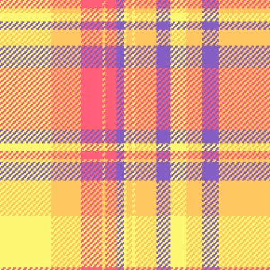 Canlı pastel ekose desenli sarı, turuncu ve mor. Tekstil tasarımları, web sitesi geçmişi ya da moda çizimleri için mükemmel..