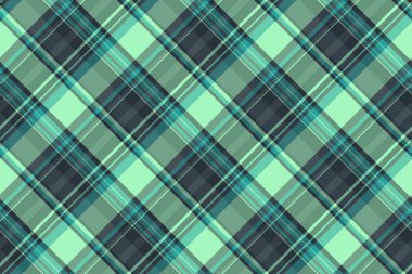 Zarif çapraz ekose desenli yumuşak nane yeşili, deniz mavisi ve gri. Tekstil tasarımı, web sitesi geçmişi veya moda projeleri için mükemmel.