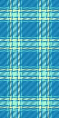 Malzemesiz doku arka plan, yol desenli kumaş tartan. Mavi renk paletinde tekstil ekoseli vektörünü kontrol et.