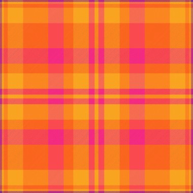 Canlı turuncu ve pembe ekose desenli. Tekstil tasarımı, moda, web sitesi geçmişi ya da cesur, enerjik estetiğe ihtiyaç duyan her proje için mükemmel..