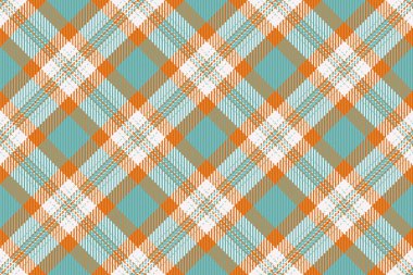 Canlı deniz mavisi ve turuncu ekose desenli. Tekstil tasarımı, giyim ya da web sitesi geçmişi için mükemmel. Bu pürüzsüz doku, sonbahar ya da bahar temaları için ideal sıcaklık ve stili çağrıştırıyor..