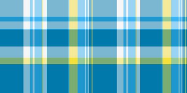 Canlı deniz mavisi, sarı ve beyaz ekose desenli. Tekstil tasarımı, web sitesi geçmişi ya da moda projeleri için mükemmel. Temiz, modern estetiğe sahip neşeli, yaz tasarımı..