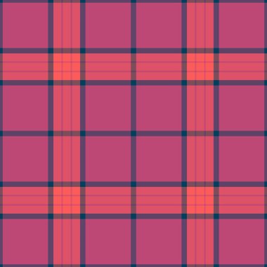 Gül, mercan ve mavi tonlarında klasik ekose desenli. Geçmişi, tekstili ya da tasarım elementleri için harika. Çok yönlü, zamansız ve görsel olarak çekici..