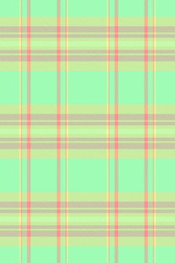 Paket desenli, kumaşsız, ekose kumaş desenli. Tekrarlanabilir şablon vektör arkaplanı yeşil ve kehribar renk paletinde kontrol et.