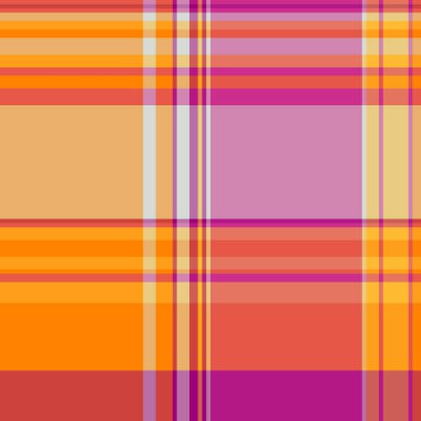 Örtüsüz tartan vektör, sonbahar kontrol kumaş arka planı. Tekrarlanabilir desenler tekstil deseni ekose kırmızı ve pembe renk paleti.