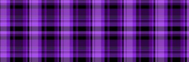 Kart kontrolü vektör dokusu, zarif arkaplan desenli tekstil. Vogue kumaş ekose kumaş pürüzsüz mor ve siyah renk paletinde.