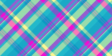 Kesişen çizgilerle canlı ekose desen. Oyuncu ve modern, arka planlar, tekstil ya da renkli ve dinamik dokuya ihtiyaç duyan yaratıcı projeler için mükemmel..