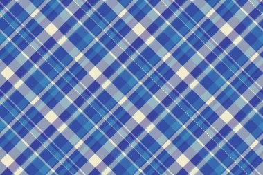 Mavi ve kremanın tonlarında canlı çapraz ekoseli desen. Tekstil tasarımı, web sitesi geçmişi veya koleksiyon kitabı projeleri için mükemmel.