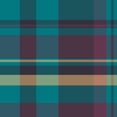 Şık bir deniz mavisi, mor ve bej rengi ekose desenli. Tekstil tasarımı, web sitesi geçmişi veya moda projeleri için mükemmel.
