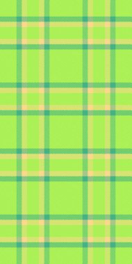 Etek vektör kontrol şablonu, dış hatlar dikişsiz ekose. Xmas tekstil arkaplan kumaşı yeşil ve kehribar renk paleti.