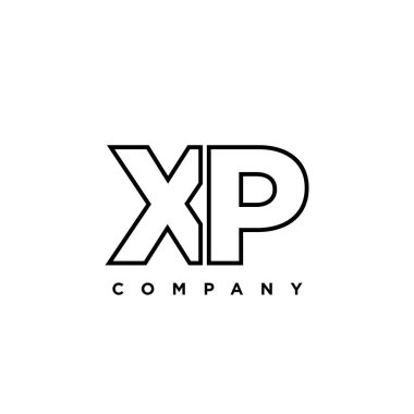 Moda harfi X ve P, XP logo tasarım şablonu. Şirket kimliği için asgari monogram tabanlı logotype.
