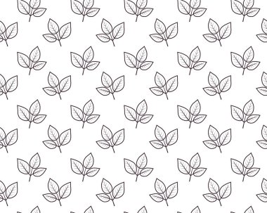 Basit, stilize yapraklardan oluşan zarif, pürüzsüz bir desen. Tekstil baskıları, ambalaj kağıdı ya da web sitesi geçmişi için mükemmel..