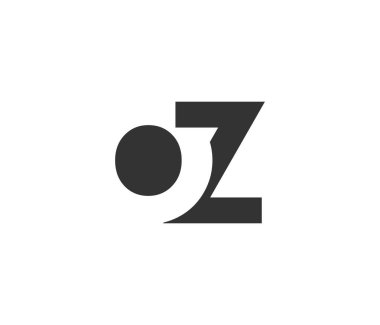 OZ yaratıcı geometrik başlangıç tabanlı modern ve minimal logo. Moda yazı tiplerine mektup. Evrensel profesyonel zarif tekno vektör tasarımı.