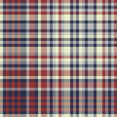 Klasik kırmızı, bej ve ekose desenli. Tekstil tasarımı, moda, ev dekorasyonu ve web sitesi geçmişi için mükemmel..