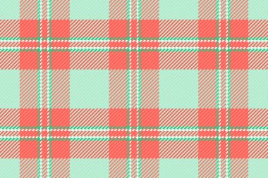 Kusursuz mercan ve nane yeşili ekose desenli. Tekstil tasarımı, moda, ambalaj kağıdı ya da web sitesi geçmişi için mükemmel.