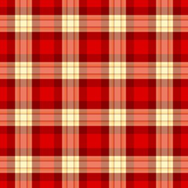 Pantolon tekstil desenli ekose, çizgili arka plan kumaş vektörü. Pahalı desen kontrolü. Kırmızı ve turuncu renk paletinde dikişsiz..