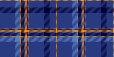 Canlı mavi ve turuncu ekose desenli. Tekstil tasarımı, giyim ya da web sitesi geçmişi için mükemmel. Bu pürüzsüz doku klasik ama modern bir estetik, geleneği ve tarzı sembolize eder..