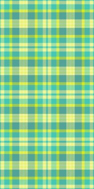 Popüler arkaplan desenli tartan, kumaş dokuma kontrolünü kutlayın. Deniz mavisi ve kireç rengi paletinde sahne tekstil ekoseli dikişsiz vektör.