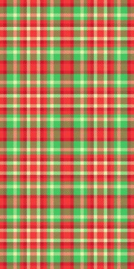 Canlı kırmızı, yeşil ve ekose desenli. Tatil tasarımları, tekstil veya web sitesi geçmişi için mükemmel. Bu neşeli, klasik doku sıcaklığı ve geleneği çağrıştırıyor..