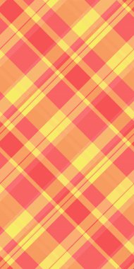 Reklam kumaşı dokusu tekstil, izli tartan vektör kontrolü. Maskülen ekose desensiz arka plan kırmızı ve sarı renk paletinde.