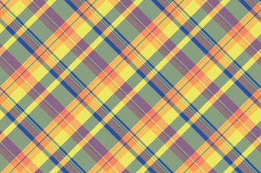 Kraliyet kumaşı vektör kontrolü, kumaş desensiz kumaş kumaşı. Pastel ve kehribar renk paletinde bireysellik kalıbı arka plan tartan tekstili.