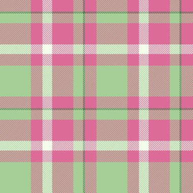 Güzel pastel ekose desenli pembe, yeşil ve bej. Tekstil tasarımı, moda veya web sitesi geçmişi için ideal. Bu neşeli, pürüzsüz doku ilkbaharı, sıcaklığı ve rahatlığı çağrıştırıyor..