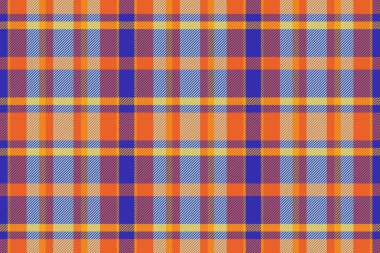 Kalın turuncu, mavi ve sarı renkli canlı turuncu desenli. Kalıplı, pürüzsüz bir zemin oluşturur. Tekstil tasarımları, moda ve şenlik düzenleri için ideal.