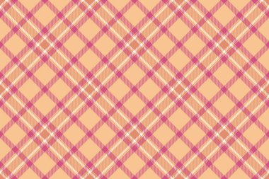 Zarif şeftali ve pembe ekose desenli. Tekstil tasarımı, moda, web sitesi geçmişi veya koleksiyon kitabı projeleri için mükemmel.