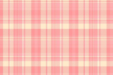 Çoklu tekstil tartan ekose, minimalist kusursuz çek kumaşı. Kırmızı ve beyaz badem rengi paletinde arkaplan vektör deseni şekillendir.