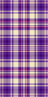 Zarif mor ve kremalı ekose desenli. Tekstil tasarımı, moda, giyim, web siteleri ve markalaşma için mükemmel. Bu pürüzsüz doku sofistike ve çok yönlü bir arkaplan sunar.