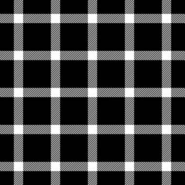 Damask şablon ekoseli, dinlenme kumaş vektör arka planı. Siyah ve beyaz renk paletinde çok renkli, pürüzsüz tekstil kumaşı..