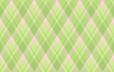 Pastel yeşil ve pembe elmas desenli. Bahar tasarımları, tekstil ve arka planlar için mükemmel. İnce doku görsel ilgi uyandırır. Tazelik ve sükuneti çağrıştırıyor..