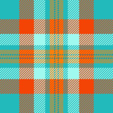 Canlı deniz mavisi, turuncu ve bej rengi ekose desenli. Tekstil tasarımı, moda, web sitesi geçmişi ya da el işi projeleri için mükemmel. Bu neşeli, geometrik doku sıcaklığı ve tarzı çağrıştırıyor..