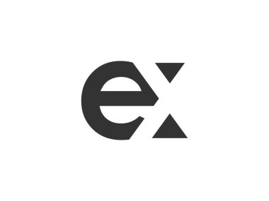 EX yaratıcı geometrik başlangıç tabanlı modern ve minimal logo. X harfi modaya uygun yazı tipleri. Evrensel profesyonel zarif tekno vektör tasarımı.