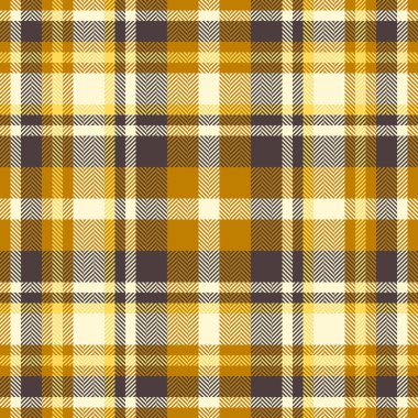 Sıcak sonbahar ekose deseni. Ringa kemiği dokusunda altın, bej ve koyu kahverengi renklerden oluşan kusursuz bir doku. Sonbahar modası, tekstil tasarımı veya web sitesi geçmişi için ideal.