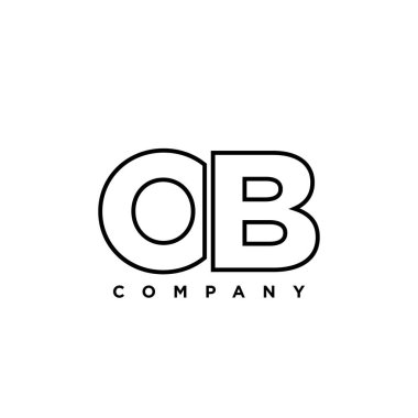 Moda harfi O ve B, kadın doğum logosu tasarım şablonu. Şirket kimliği için asgari monogram tabanlı logotype.