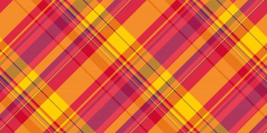 Kesişen çizgilerle canlı ekose desen. Sıcak renkler cesur ve dinamik bir tasarım yaratır. Tekstil, arka plan ya da renkli bir his gerektiren yaratıcı projeler için idealdir..