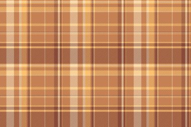 Kadın dokusu dikişsiz tartan, doğrusal arkaplan kontrolü deseni. Çoklu renkli tekstil ekose kumaş turuncu ve kırmızı renk paleti.