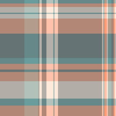 Çok kültürlü doku desenli tekstil, arka planda sorun yok. Pastel ve turuncu renk paletinde ekose kumaş vektörü..