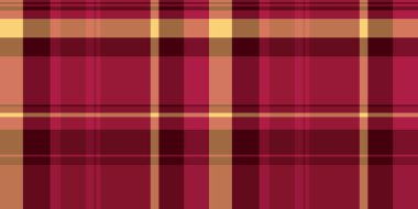 Soyut doku arka plan kumaşı, endüstriyel ekose desen vektörü. Kırmızı ve turuncu renk paletinde arkaplan denetimi tartsız tekstil.