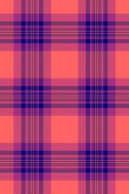 Havalı tekstil ekoseli, tartan desenli. Kırmızı ve pembe renk paletindeki kumaş pürüzsüz vektör dokusu.